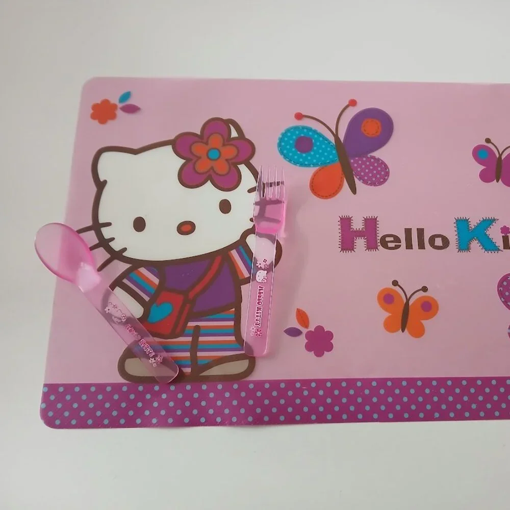 Hello Kitty Placemat & Utensils